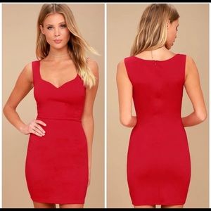 NWT Lulus Count On It Sleeveless Bodycon Dress Red